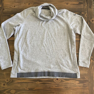 Women’s Nike Dri-FIT Gray Cowl Neck Sweatshirt Size XL moisture-wicking